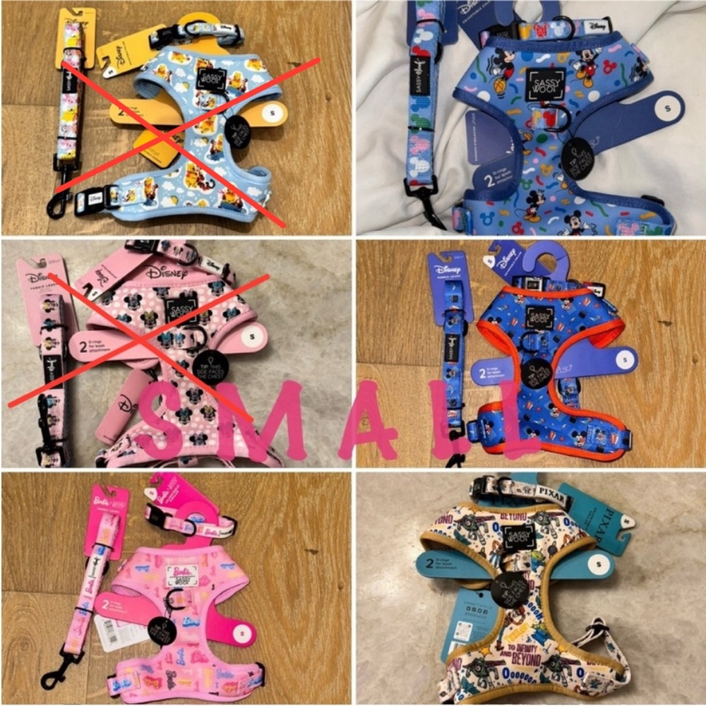 NWT✨ set Sassy Woof x Disney Mickey Confetti Party Walk Set, XS Small - Picture 10 of 13